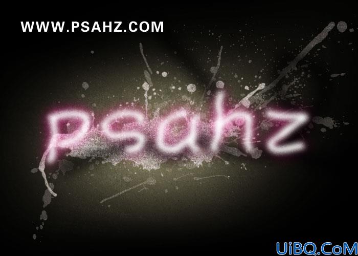 photoshop文字特效教程：设计创意的喷漆字体，喷溅文字详细教程