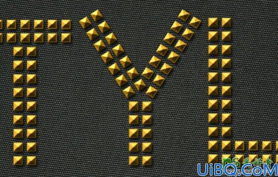 Photoshop文字特效教程：打造时尚铆钉文字，铆钉效果个性字体