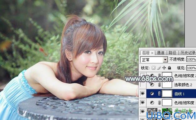 Photoshop调色教程：给极品绝色美女艺术照调出甜美的淡调中性色彩