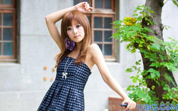 Photoshop给魅惑的古屋日本妹子私房写真照调出甜美的淡调黄绿色