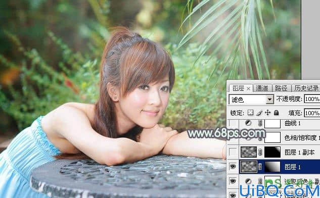 Photoshop调色教程：给极品绝色美女艺术照调出甜美的淡调中性色彩