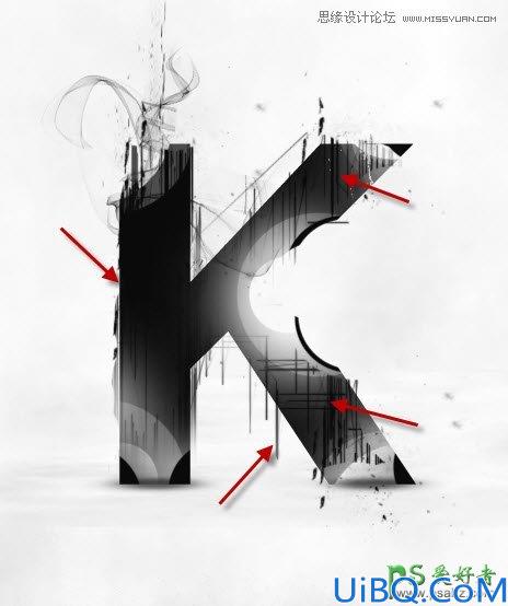 Photoshop文字特效制作实例教程：教您打造黑白抽象风格艺术字