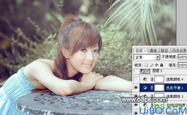 Photoshop调色教程：给极品绝色美女艺术照调出甜美的淡调中性色彩