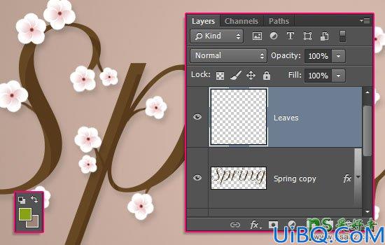 Photoshop艺术字制作实例教程：设计精致个性的浪漫樱花艺术字体，清新字