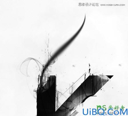 Photoshop文字特效制作实例教程：教您打造黑白抽象风格艺术字