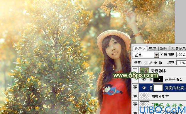 Photoshop美女图片调色教程：给可爱的少女成年图片调出梦幻的橙色调