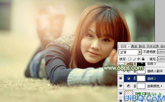 Photoshop调色教程：给清新少女私房照调出唯美的暖色效果