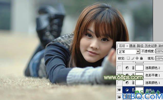 Photoshop调色教程：给清新少女私房照调出唯美的暖色效果