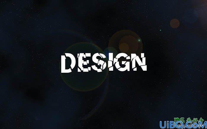 Photoshop海报字制作教程：设计科幻星球海报效果的裂纹碎块字体实例