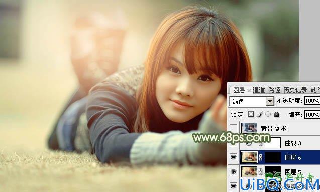 Photoshop调色教程：给清新少女私房照调出唯美的暖色效果