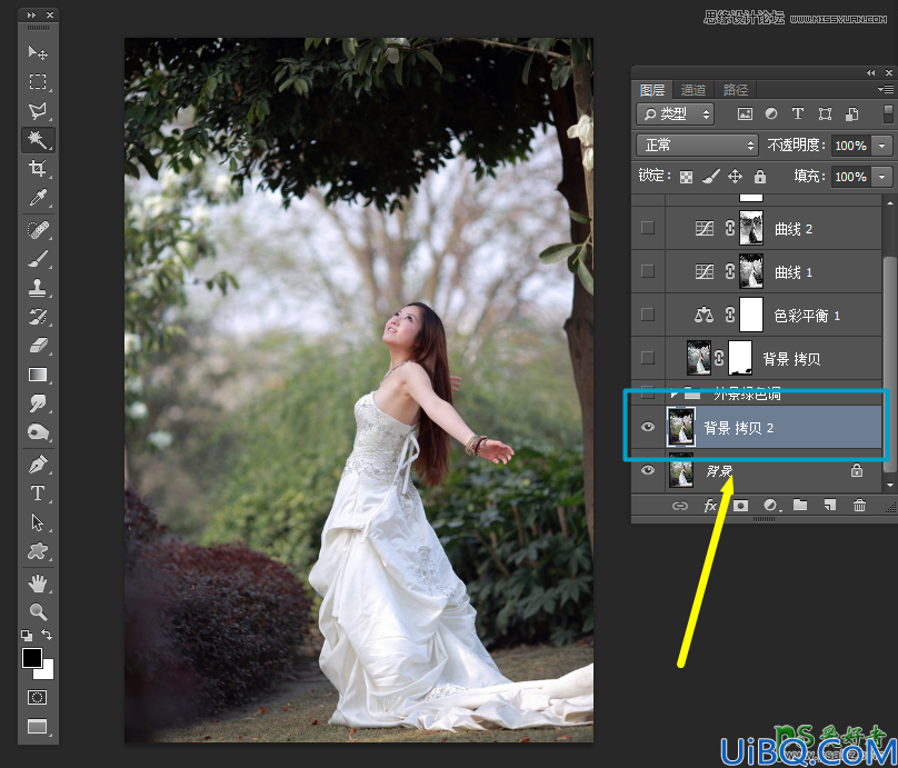 photoshop婚纱照后期调色美化教程：给唯美婚片少女调出复古怀旧