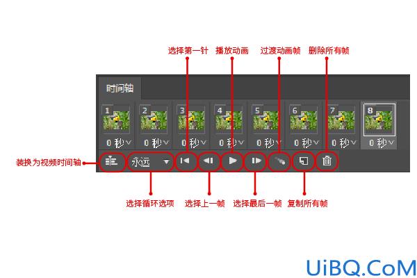 Photoshop初级教程学习：认识时间轴面板的属性及功能介绍。