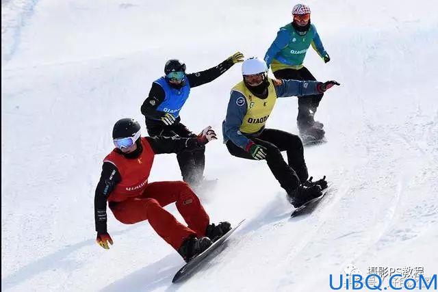 Photoshop创意合成实例：设计一幅运动员在奶牛背上滑雪的场景，创意图片