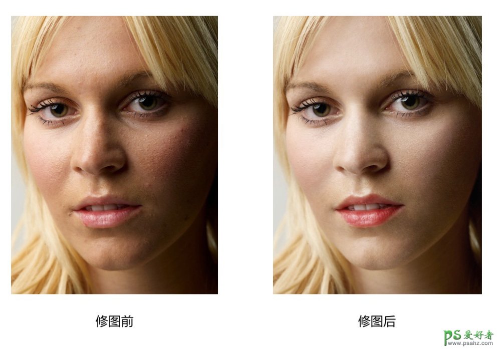Photoshop磨皮基础教程：学习用中性灰的方法给商业美女人像精修磨皮。