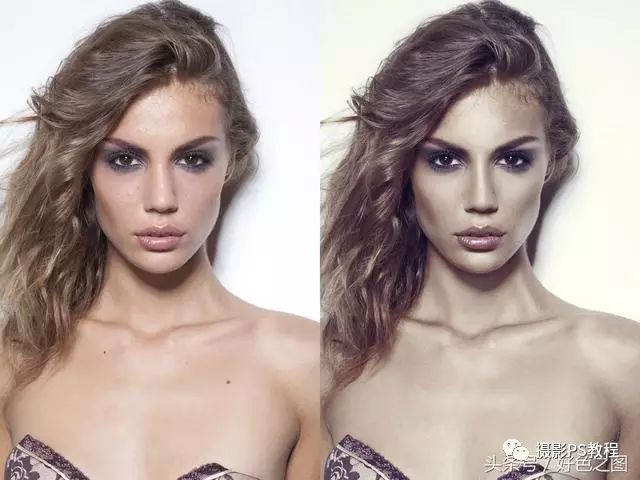 美女Photoshop人像修图美化教程：使用中性灰给美女人像增加照片立体感