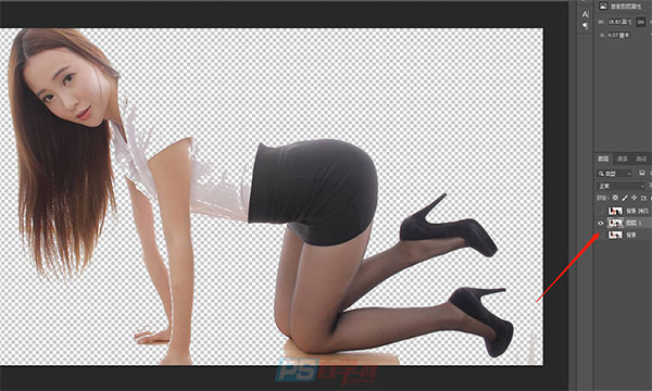 Photoshop美女抠图教程：学习抠头发的技巧，快速抠出黑丝美腿少女写真照