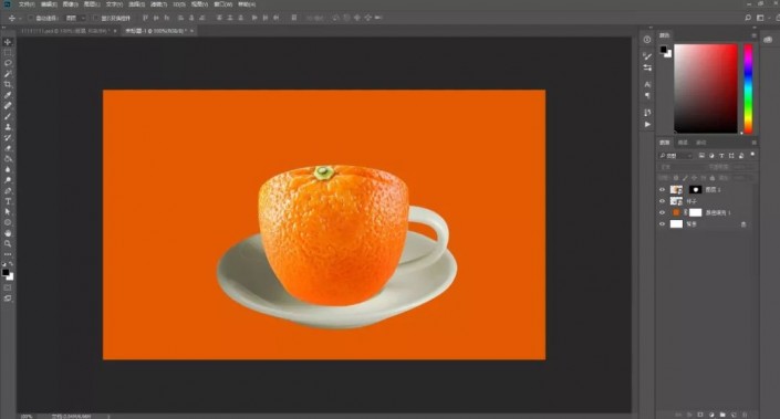Photoshop合成实例教程：创意打造一款橙子杯子个性图片。