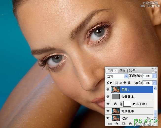 Photoshop皮肤磨皮教程：给国外性感美女人像进行皮肤磨皮，让皮肤更有质