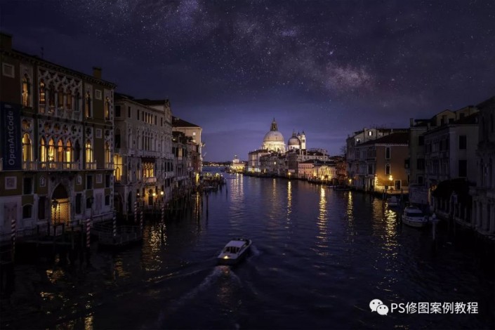 图片效果，通过Photoshop把普通夜景照片制作成银河效果照片