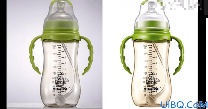 产品修图，通过Photoshop给婴儿奶瓶进行精修
