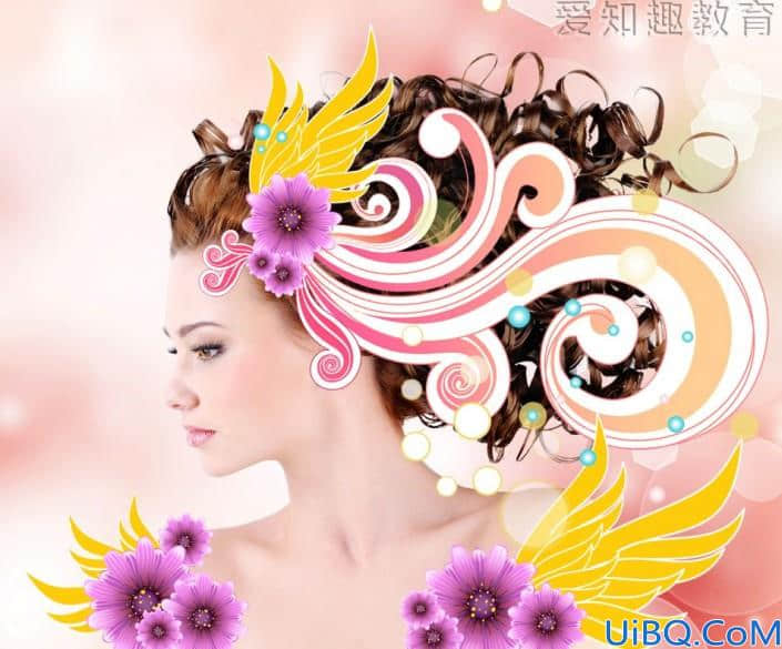 美女Photoshop抠发丝教程：通过实例给美女人物抠出头发丝并更换背景。