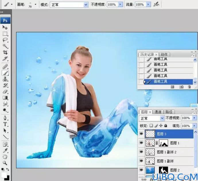 创意合成，在Photoshop中制作半身冰雪人像创意照片