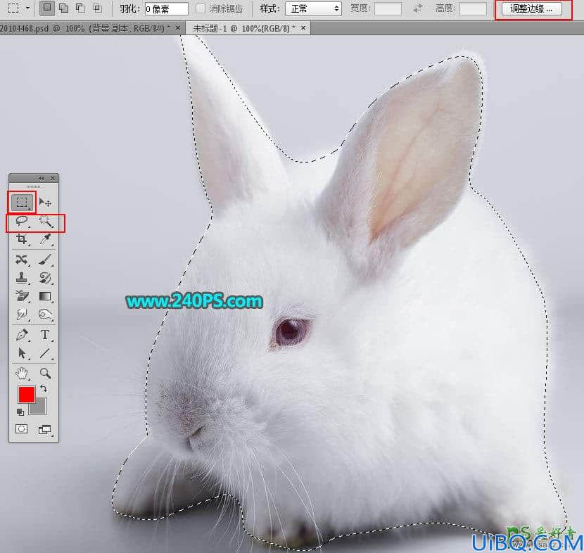 Photoshop新手入门教程：学习调整边缘如何使用，利用调整边缘抠图。