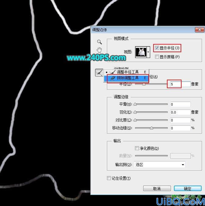 Photoshop新手入门教程：学习调整边缘如何使用，利用调整边缘抠图。