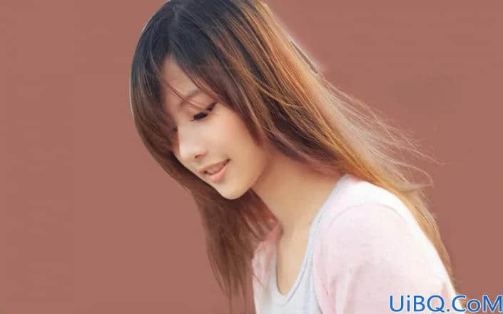 Photoshop通道抠图实例：给受光不均匀的长发美女人物抠图，抠美女发丝。