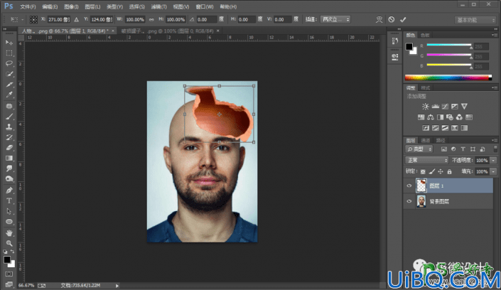 Photoshop人像合成教程：打造脑洞大开的创意人像，头像特效图片。