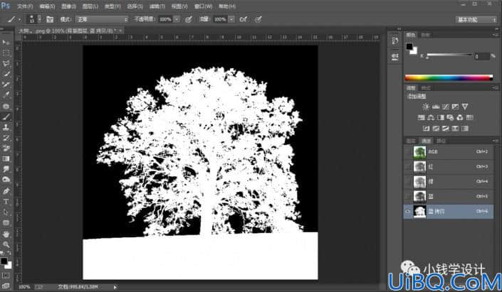 抠大树，通过Photoshop的通道抠出一棵大树