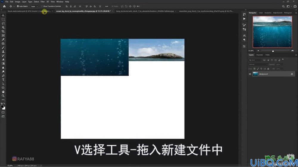 Photoshop海洋场景合成教程：打造从书本里面浮现的海洋童话世界场景。