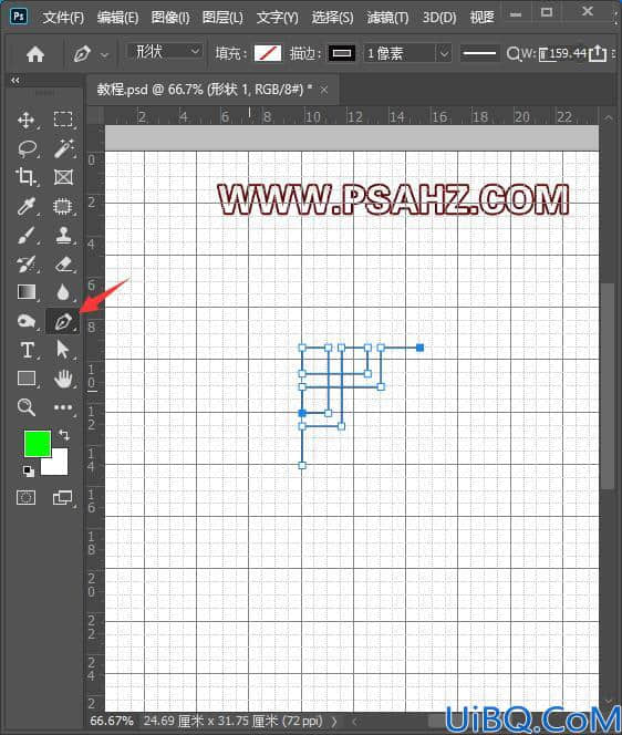 Photoshop边框教程：使用钢笔工具制作复古风格的边框素材图。