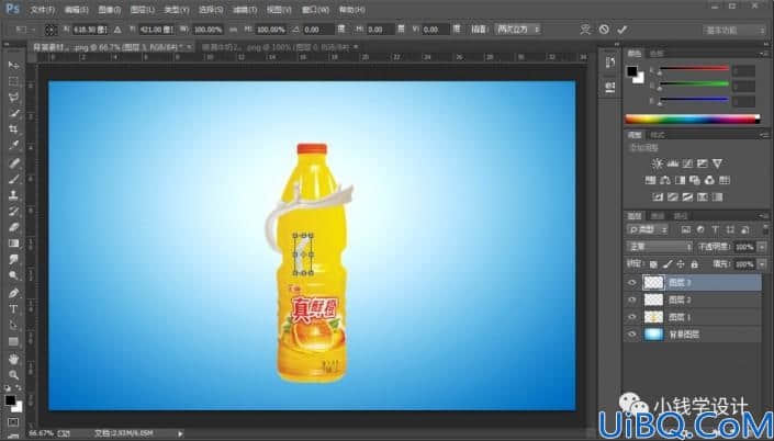 photoshop创意合成“橙汁四射”效果的饮料海报图片，橙汁广告。