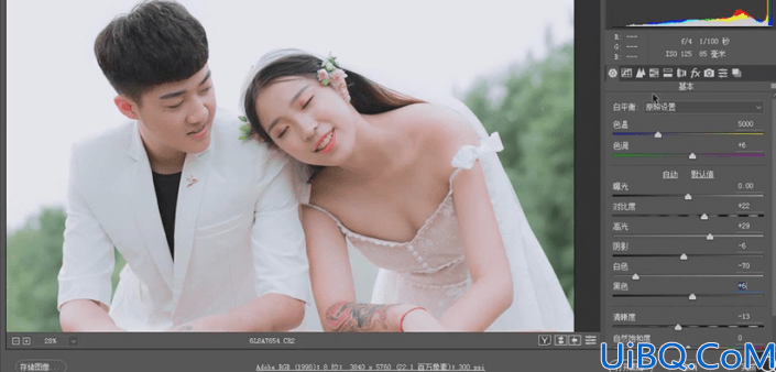 婚纱后期，制作小清新风格的婚纱人像