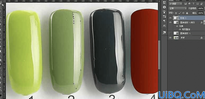产品修图，用Photoshop给多重色彩指甲油进行精修