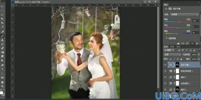 婚纱后期，用Photoshop中的色彩条件给婚纱进行修图