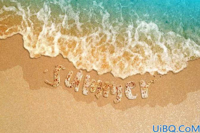 沙滩字，制作夏日感十足的沙滩泡泡字