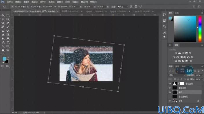 雪景效果，在Photoshop中制作南方的第一场“雪”