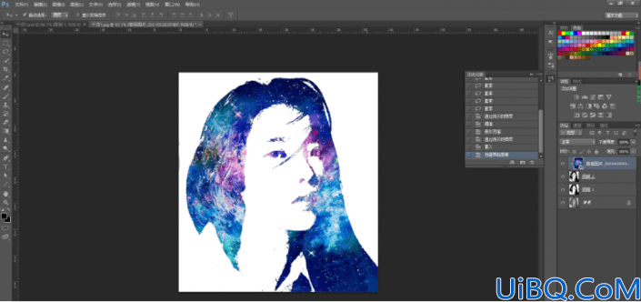 星空头像，把人物制作浪漫的蓝色星空头像