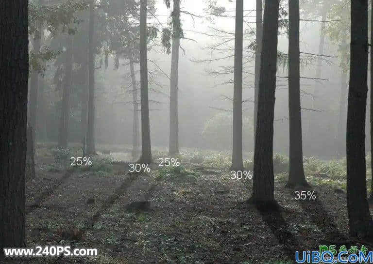 Photoshop场景合成实例：创意打造森林中鹿角中蕴含的大世界场景。