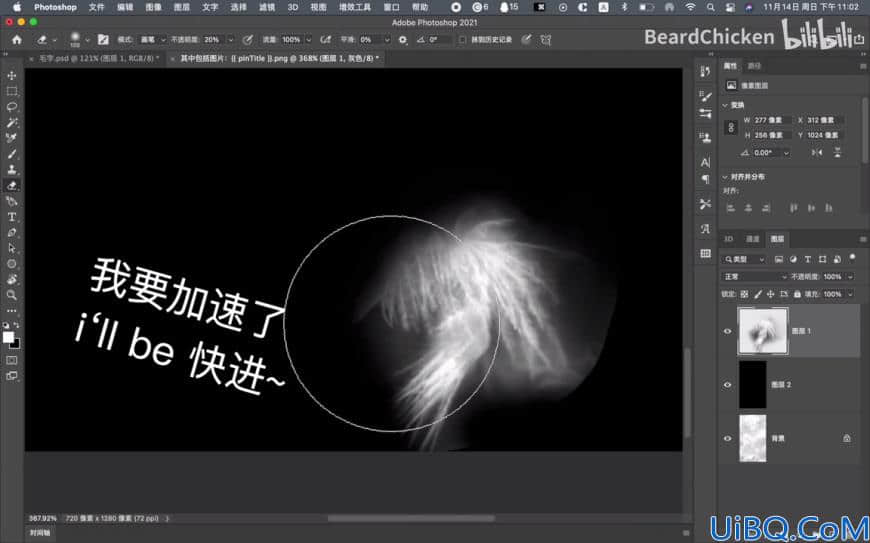 Photoshop制作温暖又有气质的羽毛字体效果,羽毛文字,羽毛字。