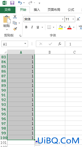 excel怎么拉出1至100一直是1