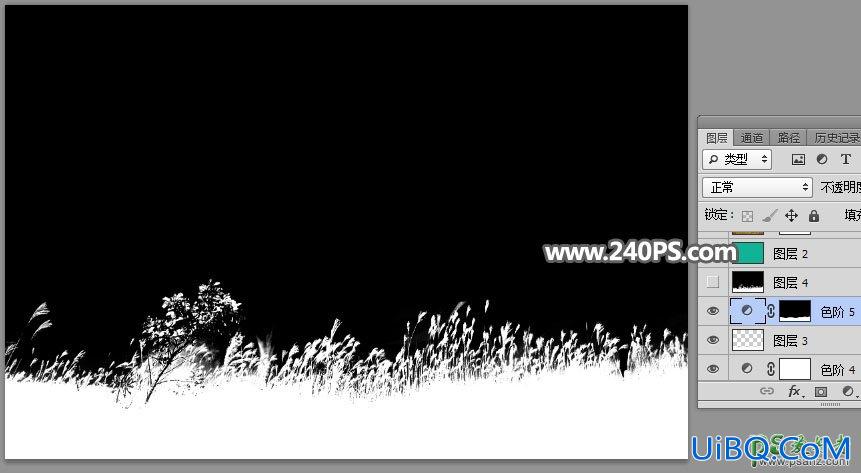 利用PS通道工具给野外秋季芦苇草场风光照片进行抠图。