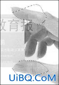 PS实用合成特效：放进手里的名片
