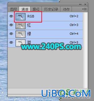 利用PS通道及调色工具快速把跃出水面的海豚素材图片