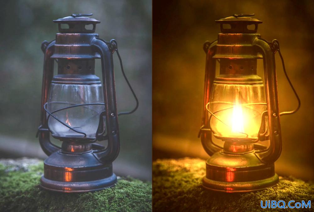 Photoshop滤镜教程：学习用光照效果滤镜给马灯图片制作出发光效果。