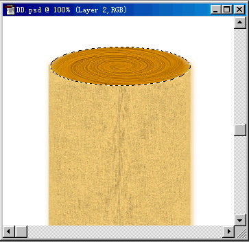 巧用PS滤镜制作木桩