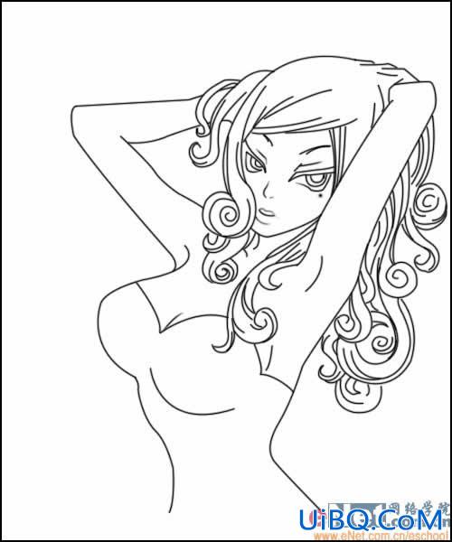 用PS打造超性感美女插画
