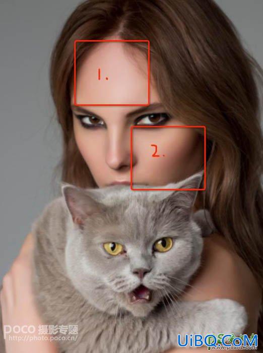 PS给手抱猫咪的高贵美女性感照片进行磨皮-高清人像磨皮